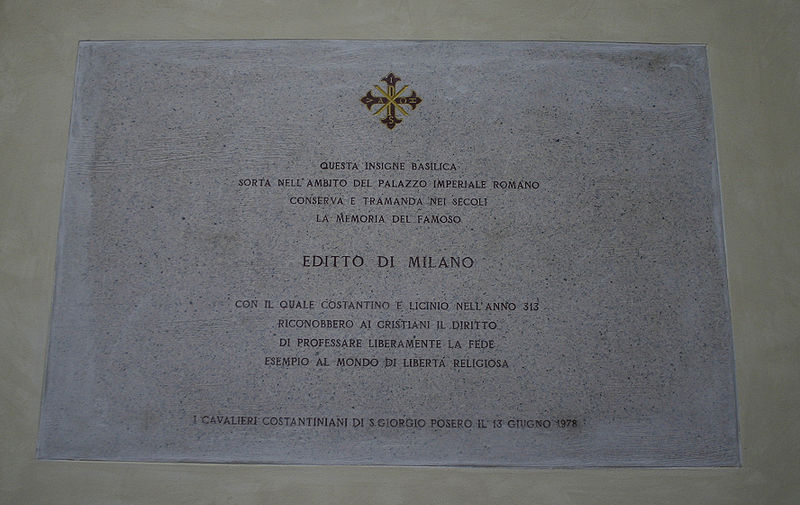 800px-IMG_6735_-_Milano_-_S__Giorgio_al_Palazzo_-_Lapide_1978_x_Editto_di_Milano_-313-__-_Foto_Giovanni_Dall'Orto_-_8-Mar-2007